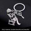 Pack of 2 Sewing Keyrings with Creative Design, Key Fob