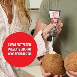 HAPPY NUTS Desodorante en Crema Comfort para Hombres: protección contra el Sudor y Las Rozaduras, Control de olores, Desodorante sin Aluminio y Produc