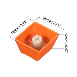 PATIKIL Mechanical Keyboard Keycaps, Universal Keycaps ABS Keyboard Replacement Accessories Symbol Translucent for 68/84/87/104 Keys, Orange