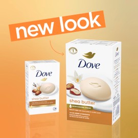 Dove Dove Beauty Bar Gentle Skin Cleanser Shea Butter 2 Bars Moisturizing for Gentle Soft Skin Care More Moisturizing Than Bar Soap 3.75 oz
