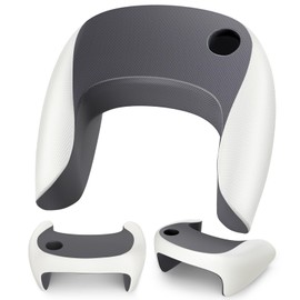 Olumoon Reading Pillow, Lap Desk Pillow for Adult, Gaming Pillow for Arm Support, Memory Foam Arm Rest for Working, Crocheting, Playing Game or Siting in Bed, Floor, Sofa (White)