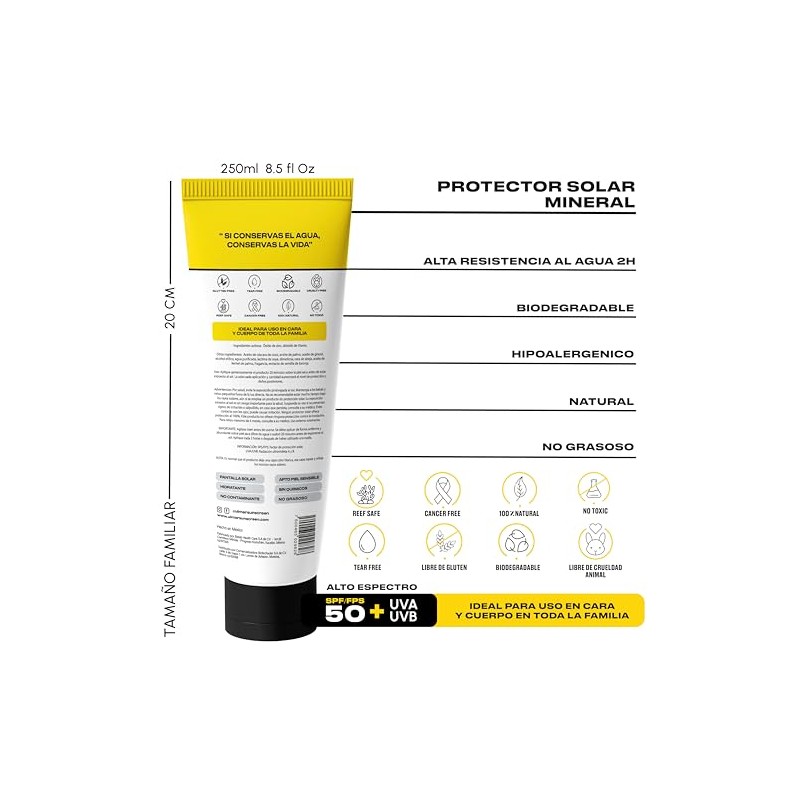 ULMAR Protector Solar Mineral ULMAR spffps 50 UVA UVB alto