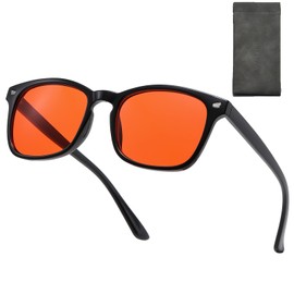D Lolylad Blue Light Blocking Glasses, Amber Gaming Glasses for Women Men, Gaming Computer Lenses, HD Tinted Glasses for Better Sleep/Eyes Strain