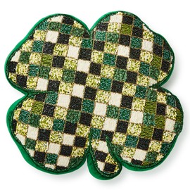 MACKENZIE-CHILDS Throw Pillow, Decorative Pillow, Lucky Clover