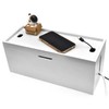 15 inch Bamboo Large Cable Management Box, Organizer Cord Box
