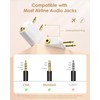 SQERO Airplane Headphone Jack Adapter, Dual 3.5mm Male to 3.5mm