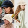JSTHHTT 2PCS Knit Hats for Women, Plush Lined Ladies Beret
