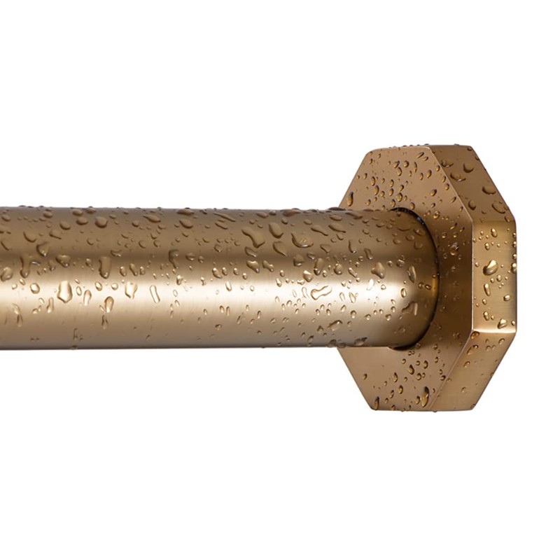 Ivilon Tension Curtain Rod - Hexagonal Spring Tension Rod for