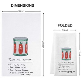 WCGXKO TV Show Kitchen Towel Family Meal Spaghettin Kitchen Towel Housewarming Gift for Women Hostess (Family Meal Towel)