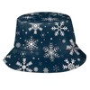 Snowflake Bucket Hat Funny Fisherman Hat Print Beach Hat Packable