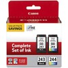 Canon 2 Pack Package with PG-243 Black, CL-244 Color