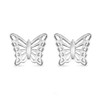 Tuscany Silver Women's Sterling Silver Filigree Butterfly Stud Earrings