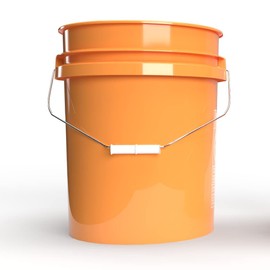 Magic Bucket Wash Bucket for Car Hand Wash Orange 5 US Gallons Approx. 20 Litres Compatible with Grit Guard, Detail Guardz Dirt Lock, Chemical Guys Dirt Trap, Gamma Lids
