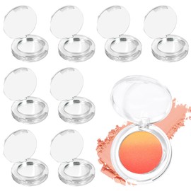 YANHUILAY Eyeshadow Case, Empty (Set of 8) 1 Color Storage, Eye Shadow, Empty Case, Round Shape, 1.0 inches (26.5 mm), Eyeshadow Palette, Empty, Transparent, DIY, Empty Palette, Handmade, Small
