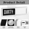 Dishwasher Magnet Clean Dirty Sign, Premium Stainless Steel Clean Dirty