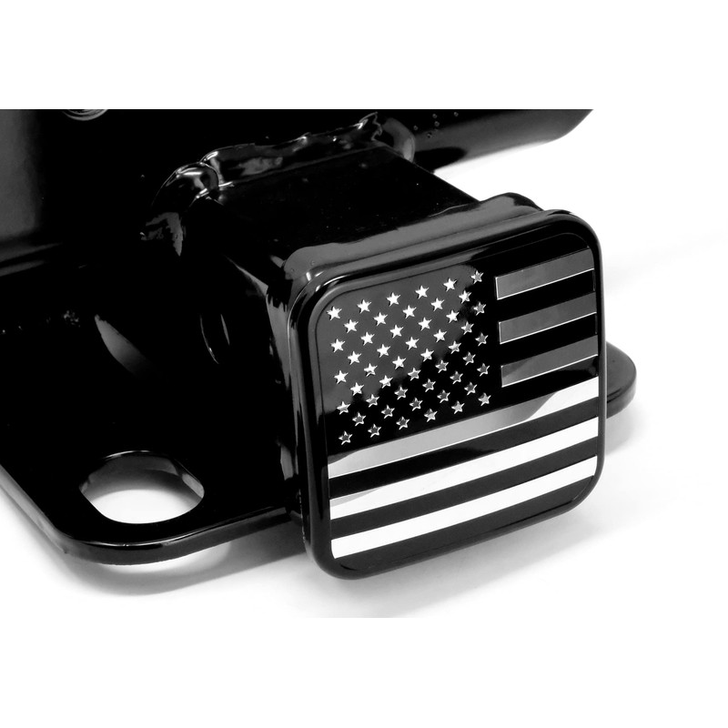 eVerHITCH USA Metal Flag Hitch Cover (Fits 2" Receivers, Black