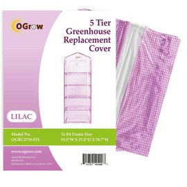OGrow OGRC2719-5T Lilac Greenhouse Replacement Cover, Fit for Frame Size 19.3" w X 27.2" d X 78.7" h,
