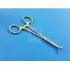 HTI AUTOCLAVABLE GOLD HANDLE PASSIVATED MOSQUITO HEMOSTAT LOCKING FORCEPS 5"