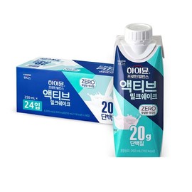 하이뮨 액티브 밀크쉐이크 제로 250ml X 24팩 Highmoon Active Milkshake Zero 250ml X 24 Packs