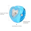 JewelryWe Men Women Finger Watch Heart Shape Rhinestone Quartz Analog