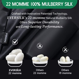 Mulberry Silk Pillowcase for Hair and Skin: 22 Momme Both Sides 100% Pure Silk Pillow Case with Hidden Zipper - Natural Hypoallergenic Pillow Cover for Cooling Sleep 1 Pack 50 x 75 cm Black