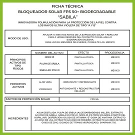 Bloqueador Solar Biodegradable Orgánico Fps 50+ Granel 1 Lt