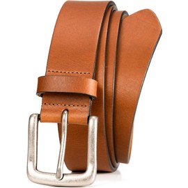 WOLFANT Men's 35mm Casual Jean Belt,100% Real Solid Buffalo Leather