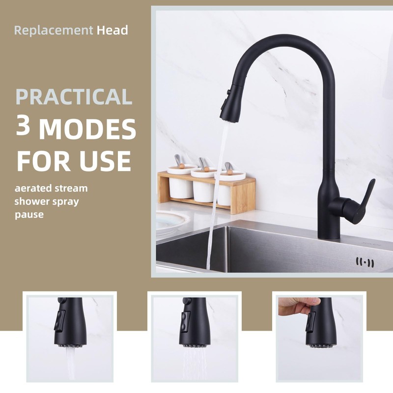 Angle Simple Kitchen Sink Sprayer, Faucet Head Replacement, Stream Spray