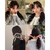 UYRVAPE 3pcs Fabric Hair Scrunchies Grid Pattern, Cotton Lace Hair