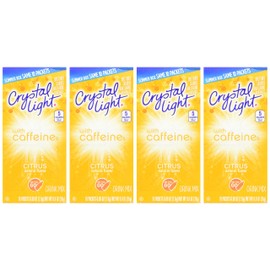 Crystal Light On The Go Citrus Caffeine, 10 Packets (Pack of 4)
