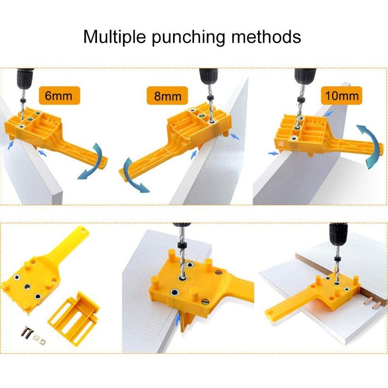 Gasea 8pcs Woodworking Doweling Jig Kit, 6/8/ 10mm Drill Guide