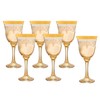 Lorenzo Import Wine Amber-Corona Goblets Set of 6, 6 Count