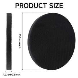 STEBRUAM 2Pcs 150mm Hook and Loop Soft Sponge Cushion Buffer Pad, No Hole Soft Foam Interface Pad Buffering Backing Pad for Sanding Polishing