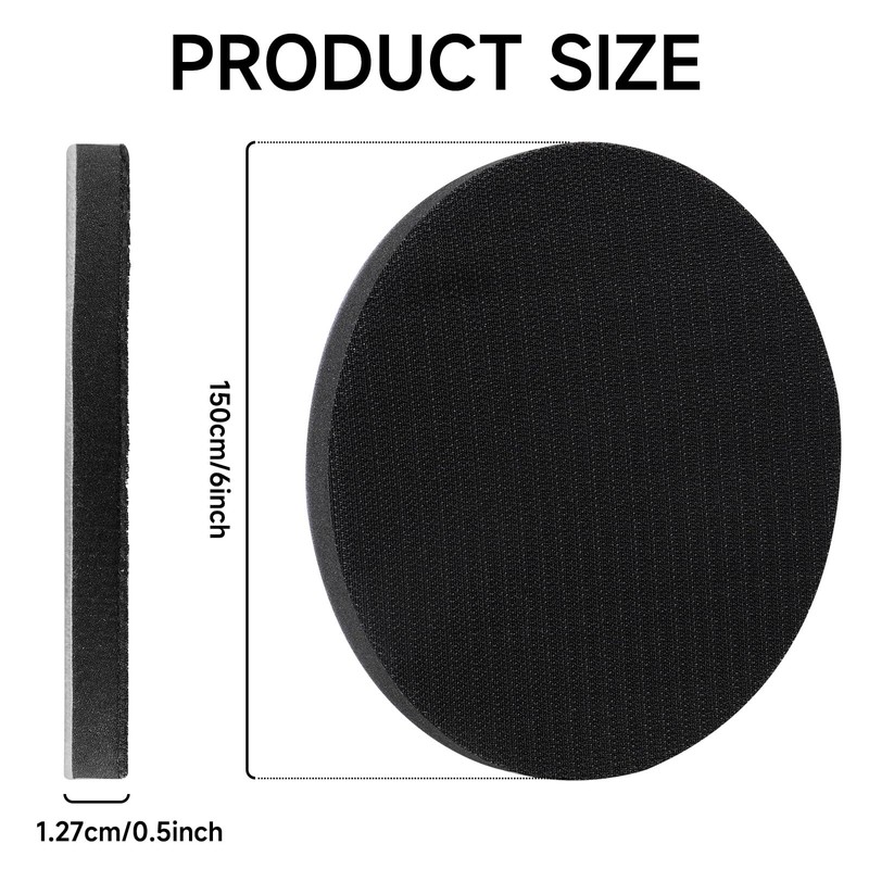 STEBRUAM 2Pcs 150mm Hook and Loop Soft Sponge Cushion Buffer