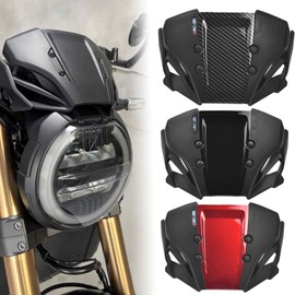 Midimttop Motorcycle Windshield Front Screen Wind Deflectors Protector Flyscreen Windscreen Compatible with H-onda CB650R CB 650 R CB-650-R 2019 2020 2021 2022 2023 (Carbon Fiber Look)