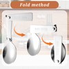 Nogeqi Set of 2 Stainless Steel Folding Spoons for Yoghurt
