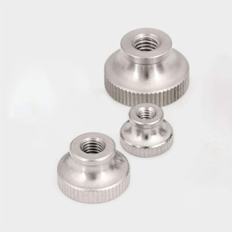 M6 Knurled Thumb Nuts, Round Knobs, Stainless Steel 2PCS