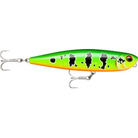 Rapala - Fishing bait precision Xtreme pencil exo plastic construction - longer floating man - surface swimming depth - size 10.7 cm / 21 g - made in Estonia - hot peacock bass