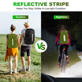 LAMA Paquete de 2 fundas impermeables para mochila, mochila reflectante para lluvia antipolvo, antirrobo, ciclismo, senderismo, campamento, viajes, actividades al aire última intervensión