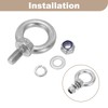 sourcing map Lifting Shoulder Eye Bolt M5 x 12 mm,