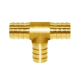 Joywayus 5/8"x1/2"x 5/8" ID Hose Reducing Hose Barb Tee 3 Way Union Fitting Intersection/Split Brass Water/Fuel/Air