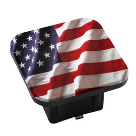 Swono American Flag Waving Hitch Cover 2" USA Flag Waving in The Wind Rubber Receiver Tube Hitch Plug Truck Receivers Hitch Covers,Trailer Hitch Tube Cover Plug Cap for Men Women