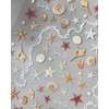 3D Nail Stickers Orange Shell Relief, Easy-to-Apply Nail Art with