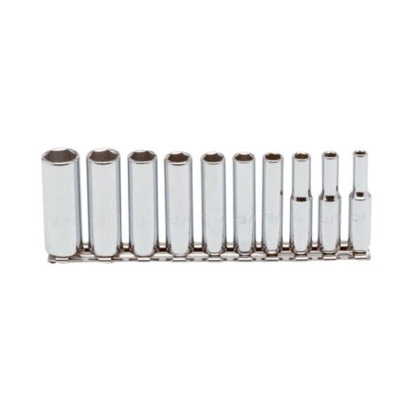 Proto J47102 1/4 Drive 10 Pc. Deep Socket Set -