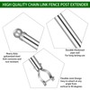 Hicarer 9 Pcs Chain Link Fence Post Extender 25 Inch