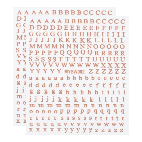 PATIKIL Letter Nail Stickers, 2 Sheet 3D Self-Adhesive English Letter