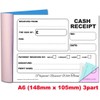 Cherry Carbonless (NCR) Cash Receipt Triplicate A6 50 Sets Perfect
