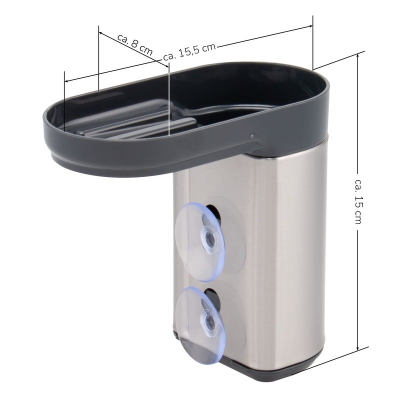 bremermann Stainless Steel Sink Organizer with Sponge Holder and Dish
