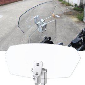 SINLIRU Universal Motorcycle Wind Deflector Clear Motorbikes Windscreen Adjustable Clip On Windshield Extension for Motorcycle