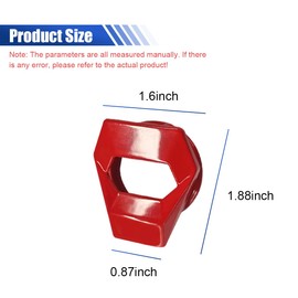 DUSCOKE Car Engine Start/Stop Button Cover - Zinc Alloy Push to Start Button Key Ignition Protective Cover Car Power Control Trim - Universal One Button Start Cover for Cars, SUVs (Red)